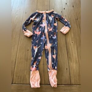 Little Sleepies Pink Ballerina Zippie